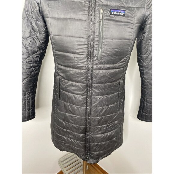 Patagonia Radalie Parka Puffer Jacket Grey Womens Size Small Puffy Long Coat - Picture 3 of 10